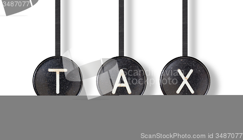 Image of Typewriter buttons, isolated - Tax