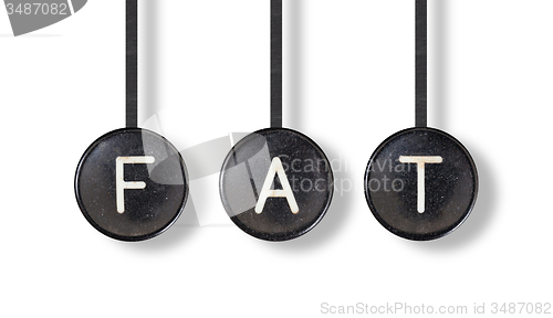 Image of Typewriter buttons, isolated - Fat