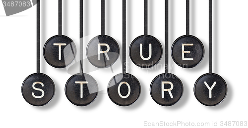 Image of Typewriter buttons, isolated - True story