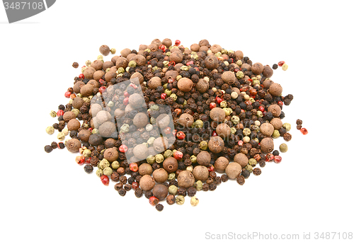 Image of Mixed peppercorns - black, white, pink, green, pimento