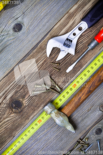 Image of still life with vintage locksmith tools