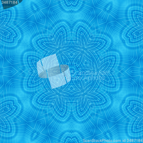 Image of Abstract concentric blue pattern