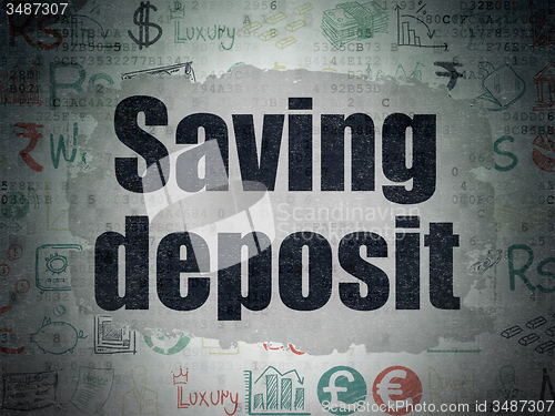 Image of Banking concept: Saving Deposit on Digital Paper background