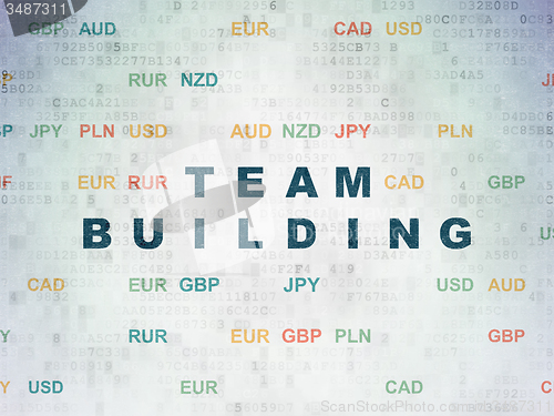 Image of Finance concept: Team Building on Digital Paper background