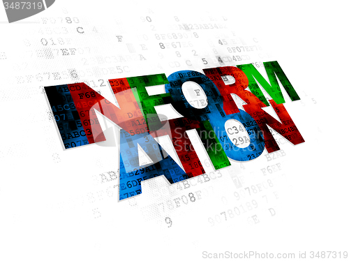 Image of Information concept: Information on Digital background