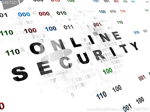 Image of Security concept: Online Security on Digital background