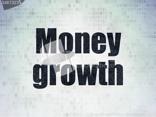 Image of Money concept: Money Growth on Digital Paper background