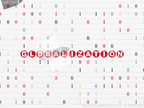 Image of Finance concept: Globalization on wall background