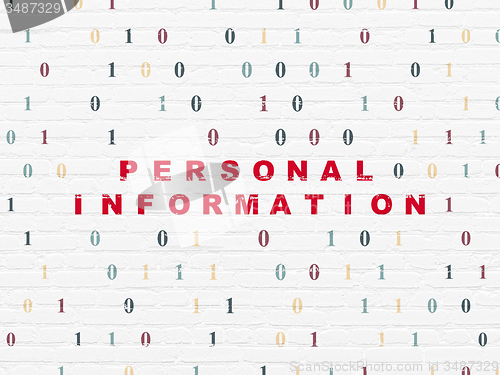 Image of Security concept: Personal Information on wall background
