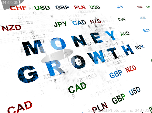 Image of Money concept: Money Growth on Digital background