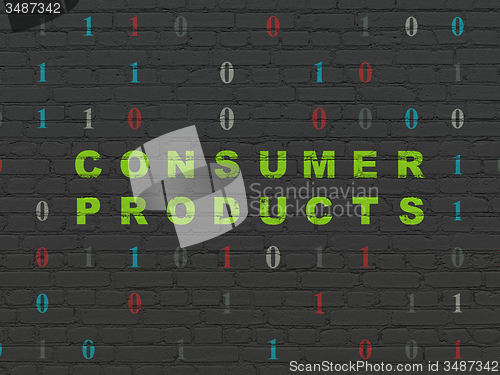 Image of Business concept: Consumer Products on wall background