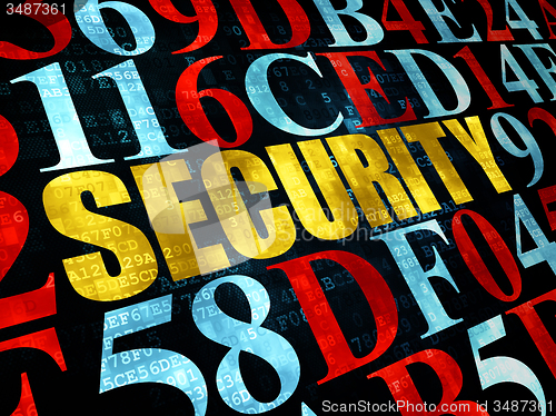 Image of Protection concept: Security on Digital background