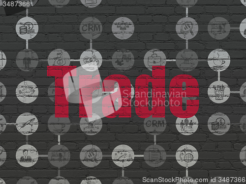 Image of Finance concept: Trade on wall background