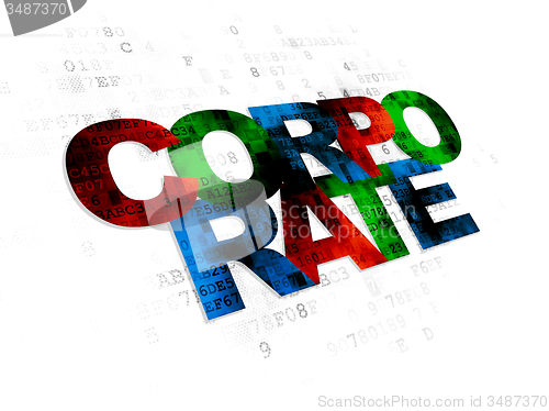 Image of Business concept: Corporate on Digital background