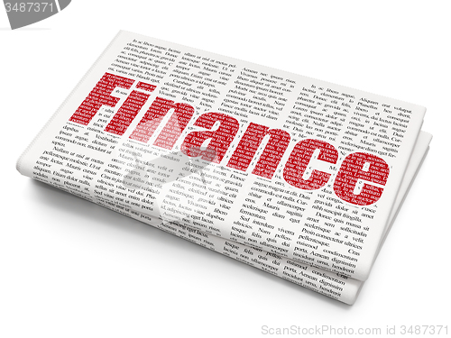 Image of Business concept: Finance on Newspaper background