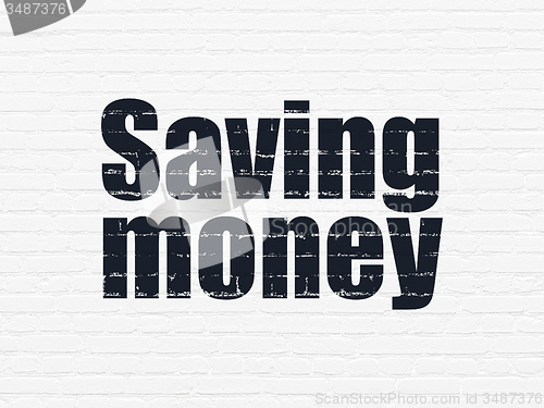 Image of Finance concept: Saving Money on wall background