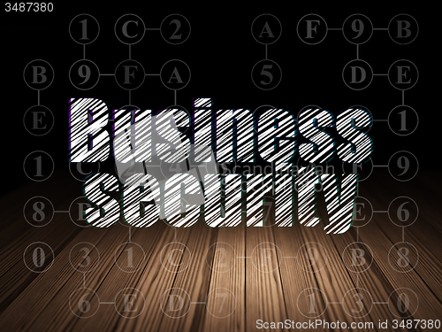 Image of Security concept: Business Security in grunge dark room