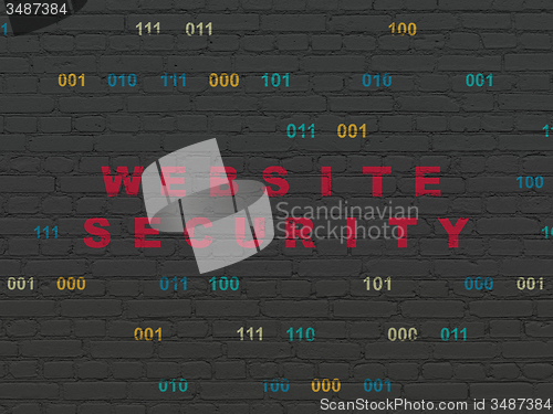 Image of Protection concept: Website Security on wall background