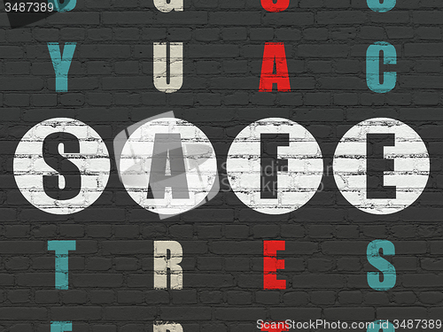 Image of Safety concept: word Safe in solving Crossword Puzzle