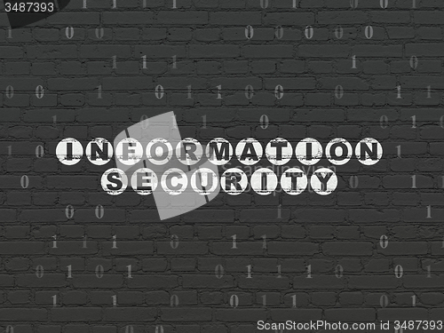 Image of Privacy concept: Information Security on wall background