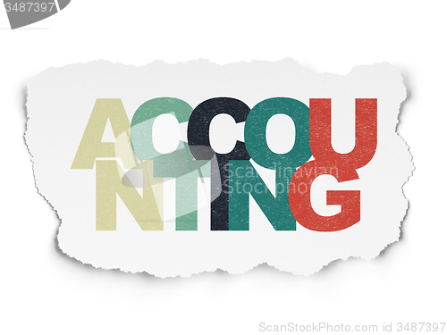 Image of Banking concept: Accounting on Torn Paper background