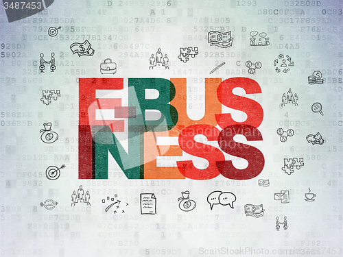 Image of Business concept: E-business on Digital Paper background