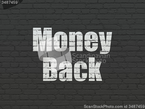 Image of Finance concept: Money Back on wall background