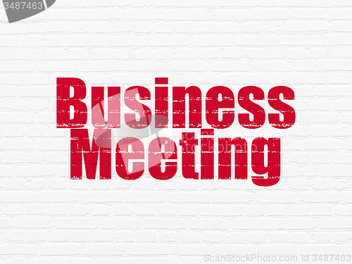 Image of Business concept: Business Meeting on wall background