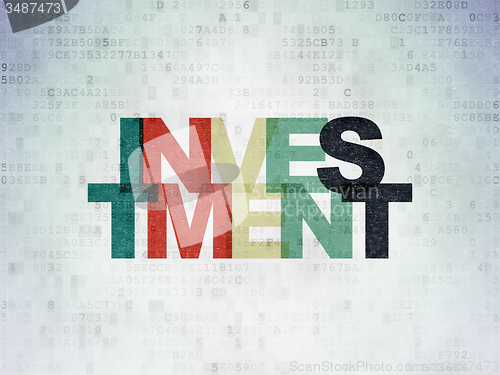 Image of Business concept: Investment on Digital Paper background