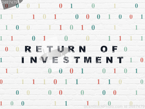 Image of Business concept: Return of Investment on wall background