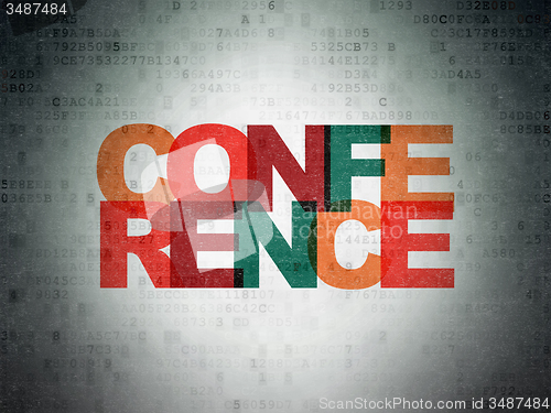 Image of Business concept: Conference on Digital Paper background