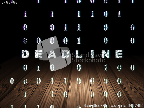 Image of Finance concept: Deadline in grunge dark room
