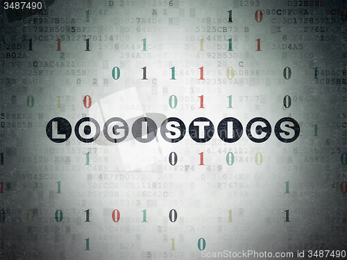 Image of Business concept: Logistics on Digital Paper background