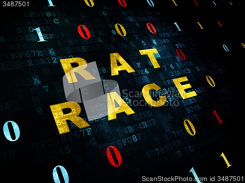 Image of Finance concept: Rat Race on Digital background