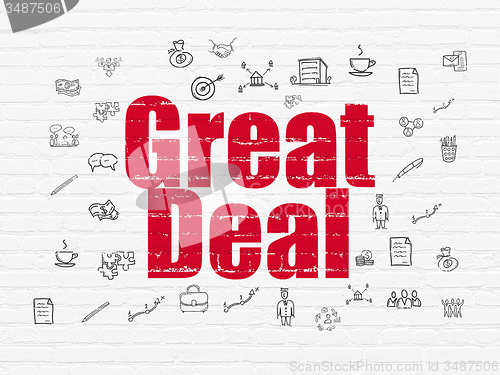 Image of Finance concept: Great Deal on wall background