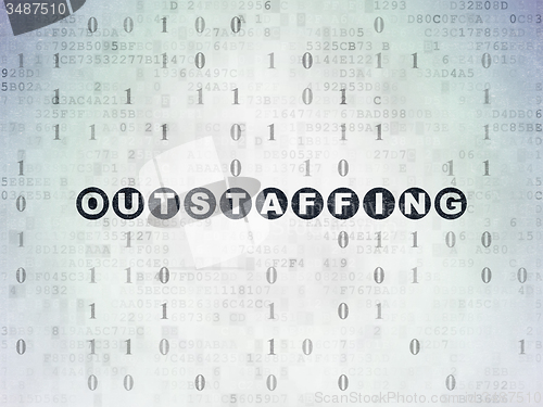 Image of Business concept: Outstaffing on Digital Paper background