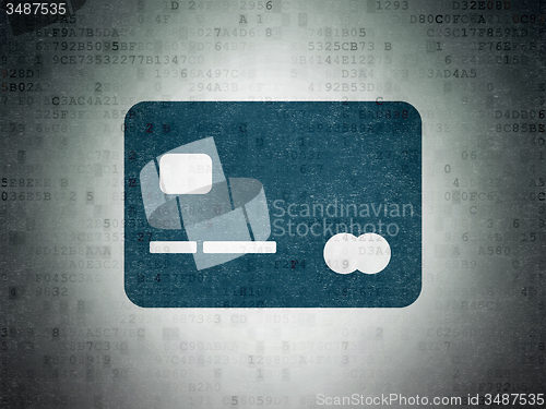 Image of Business concept: Credit Card on Digital Paper background