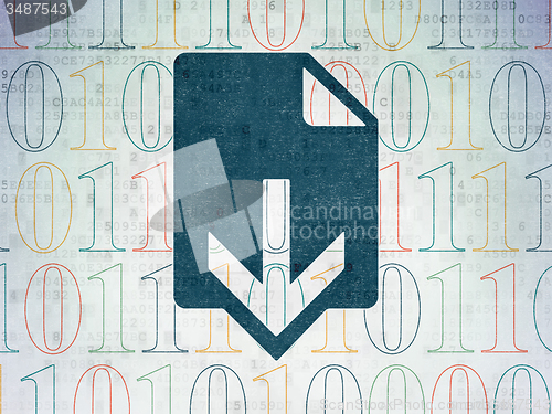 Image of Web development concept: Download on Digital Paper background
