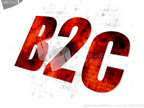 Image of Business concept: B2c on Digital background