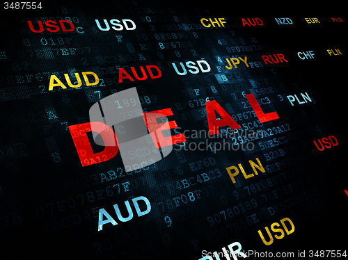 Image of Finance concept: Deal on Digital background