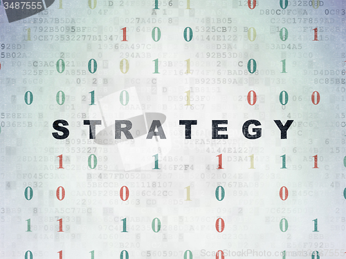 Image of Business concept: Strategy on Digital Paper background