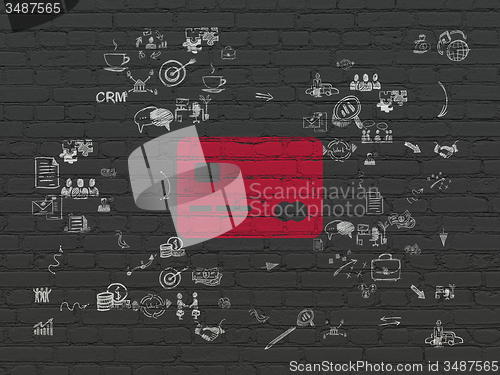 Image of Business concept: Credit Card on wall background