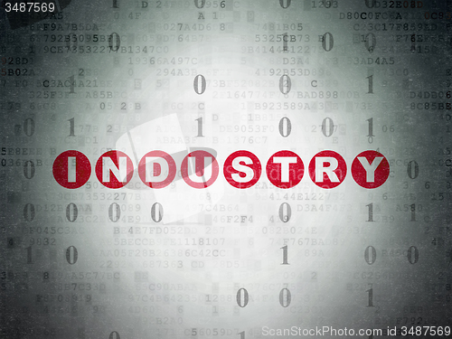 Image of Finance concept: Industry on Digital Paper background