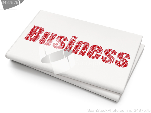 Image of Business concept: Business on Blank Newspaper background