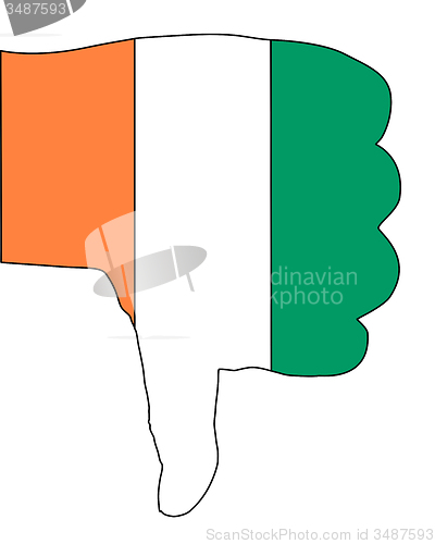 Image of Irish thumb down