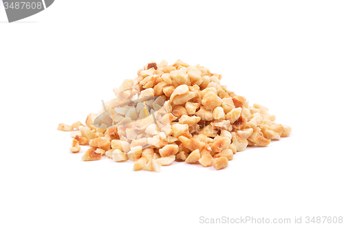 Image of Minced hazelnuts on white