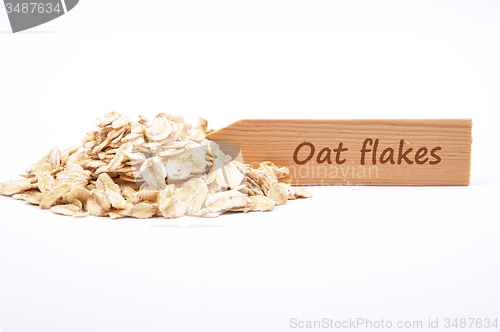 Image of Oat flakes at plate