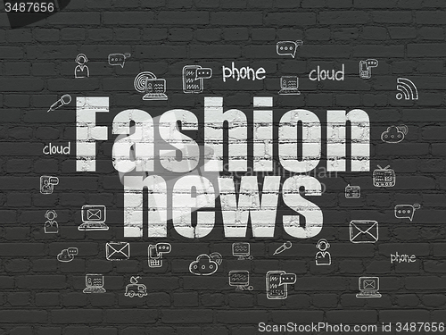 Image of News concept: Fashion News on wall background