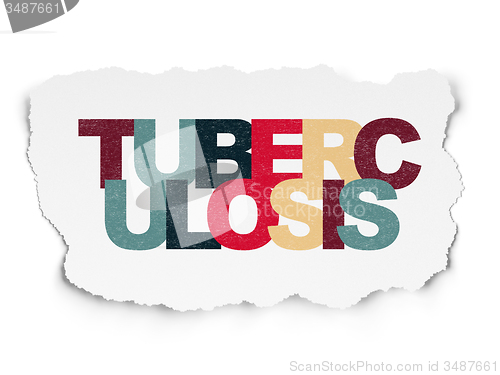 Image of Medicine concept: Tuberculosis on Torn Paper background