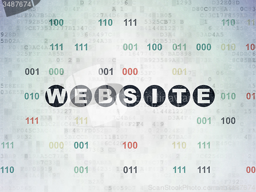 Image of Web development concept: Website on Digital Paper background